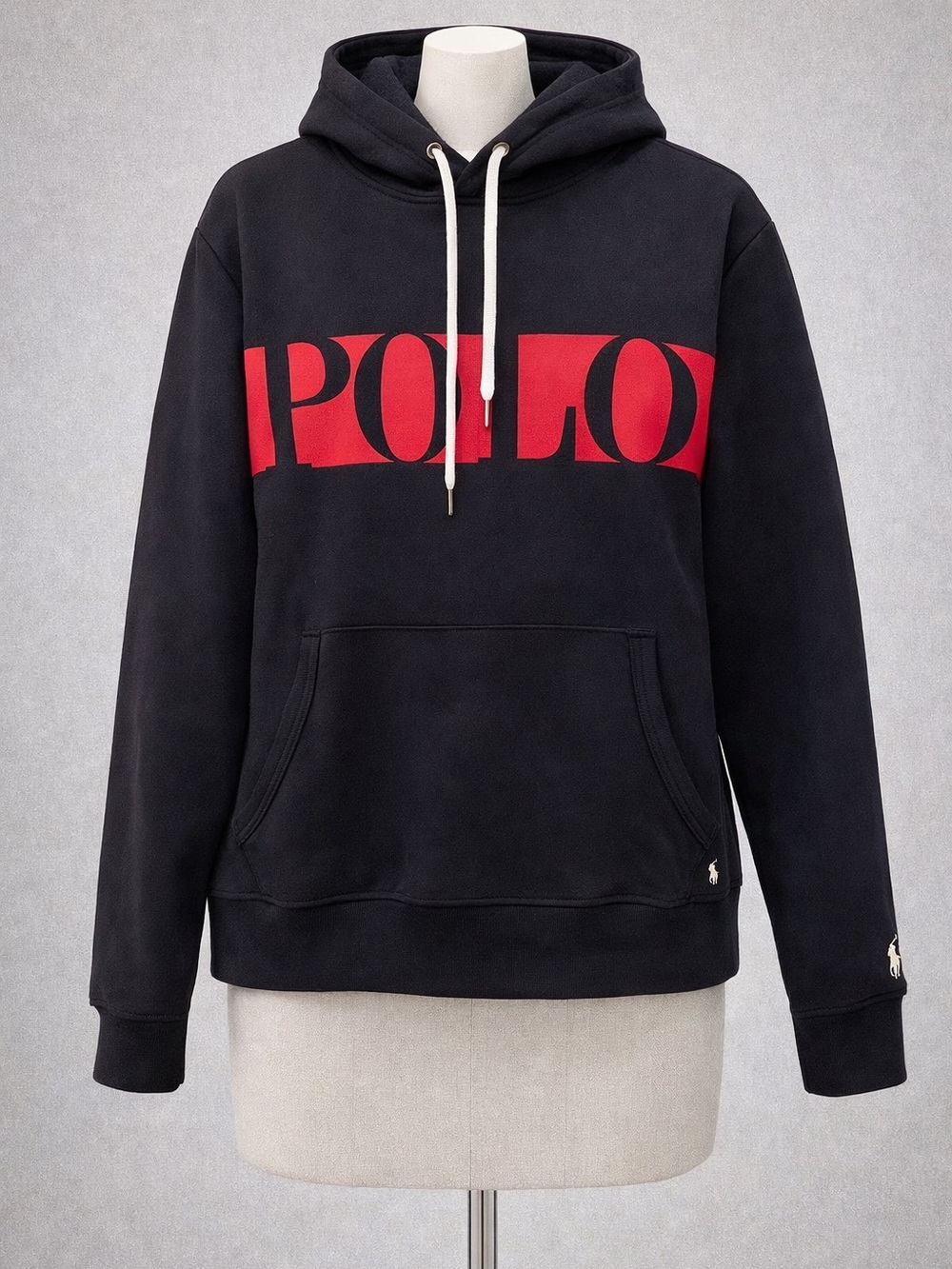 Polo by Ralph Lauren Black Hoodie with Large Red Logo
